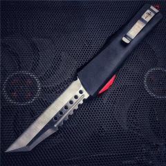 Microtech UT-Star War OTF AUTO Knife 3.77" D2 Plain Blade, Aviation Aluminum Handles