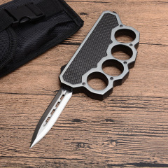 Microtech Boxing Knuckles OTF AUTO Knife 3.74" D2 Plain Blade, Aluminum Alloy Handles