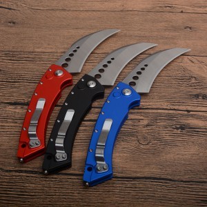 Microtech Claw Karambit AUTO OTF Knife 3.93" 440c Blade, Aluminum Alloy Handles