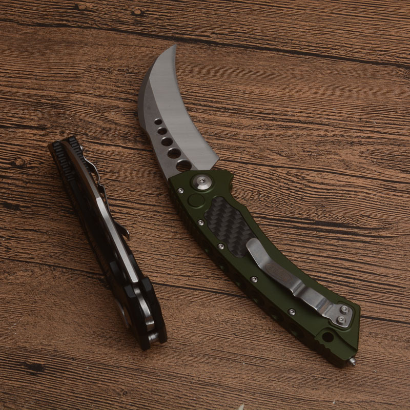 Microtech Claw Karambit AUTO OTF Knife 3.93" 204P Blade, Aluminum Alloy Handles