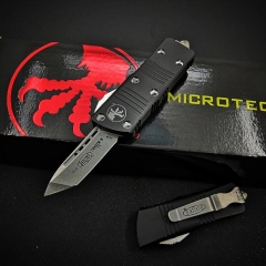 Microtech Mini Troodon AUTO OTF Knife 1.96" D2 Double Edge Blade, Aviation Aluminum(T6 Handles