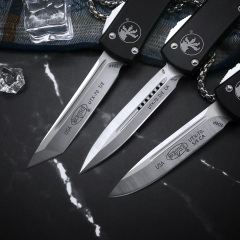 Microtech Mini UTX-70 AUTO OTF Knife 2.40" D2 Plain Blade, Aviation Aluminum Handles