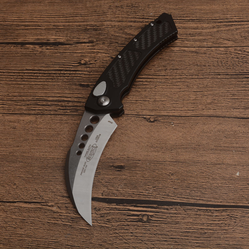 Microtech Claw Karambit AUTO OTF Knife 3.93" 204P Blade, Aluminum Alloy Handles