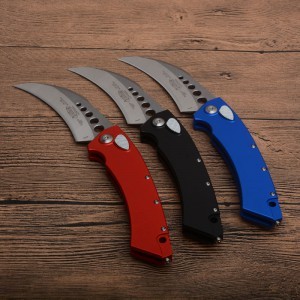 Microtech Claw Karambit AUTO OTF Knife 3.93" 440c Blade, Aluminum Alloy Handles