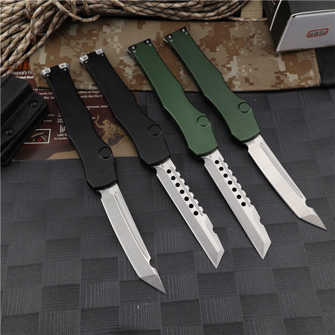 Microtech Customs 150-10 Halo VI OTF AUTO Knife 4.17" Elmax Blade, Aluminum Alloy Handles