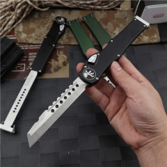 Microtech Customs 150-10 Halo VI OTF AUTO Knife 4.17" Elmax Blade, Aluminum Alloy Handles