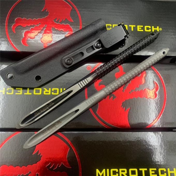 Microtech TCP-P Fixed Blade Knife  4.01" 440C Plain Blade, 440C Handles