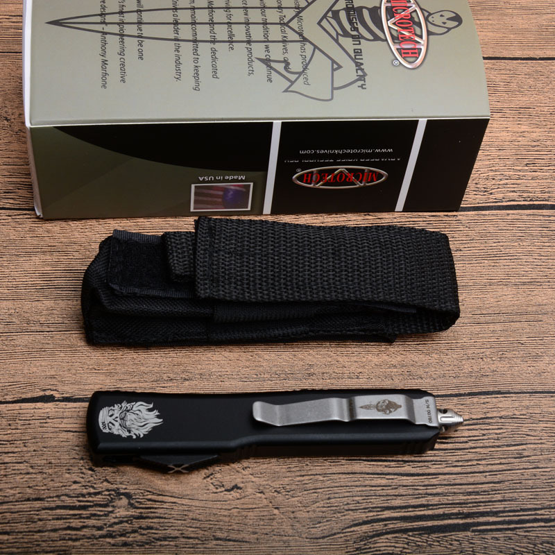 Microtech Comb OTF AUTO Knife 3.54" 440C Plain Blade, Aluminum Alloy Handles