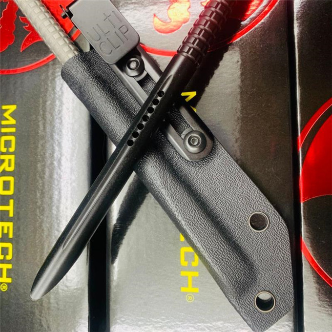 Microtech TCP-P Fixed Blade Knife  4.01" 440C Plain Blade, 440C Handles