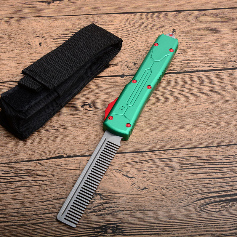 Microtech Comb OTF AUTO Knife 3.54" 440C Plain Blade, Aluminum Alloy Handles