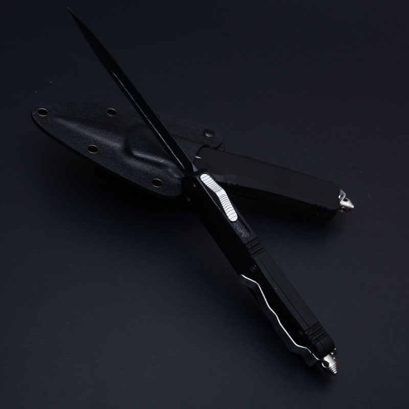 Microtech Venom Plus A07 AUTO OTF Knife 5.90" 440C Plain Blade, Zinc Aluminum Alloy Handles