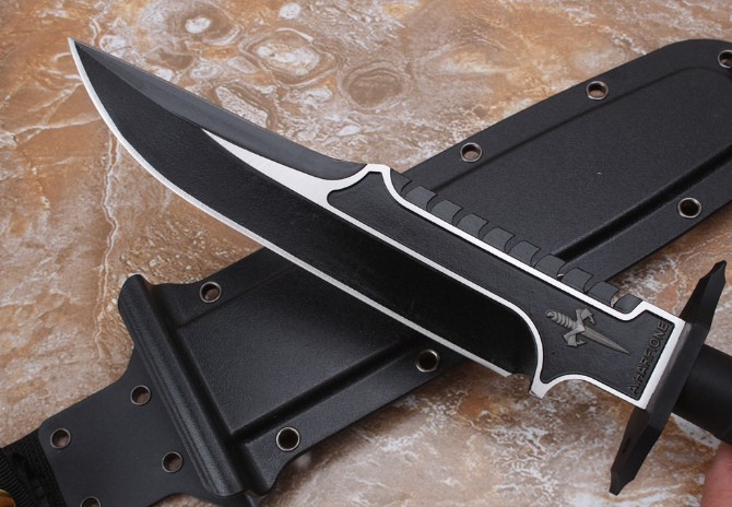 Microtech Marfione Interceptor Fixed Blade Knife 9.21" 7Cr15 Plain Blade, Alloy Handles