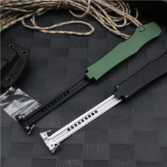 Microtech Customs Mafione 150-10 Halo VI OTF AUTO Knife 4.17" Elmax Blade, Aluminum Alloy Handles
