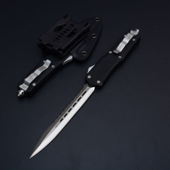Microtech Venom Plus A07 AUTO OTF Knife 5.90" 440C Plain Blade, Zinc Aluminum Alloy Handles