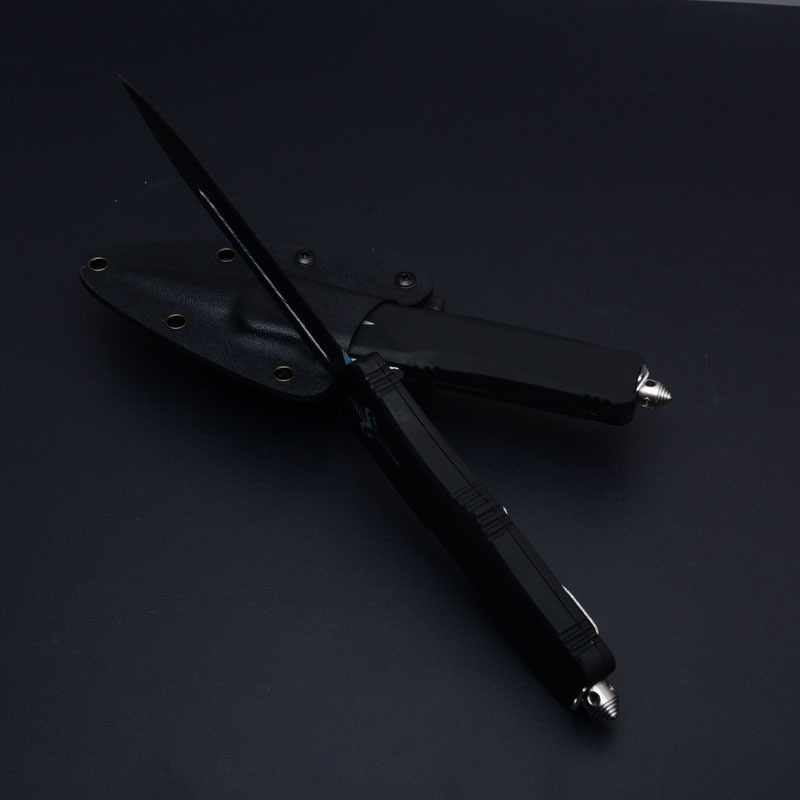 Microtech Venom Plus A07 AUTO OTF Knife 5.90" 440C Plain Blade, Zinc Aluminum Alloy Handles