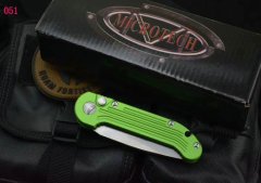 Microtech LUDT  AUTO Folding Knife 3.14" Elmax Stonewashed Plain Blade, Aviation Aluminum Handles