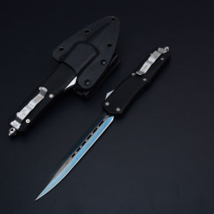 Microtech Venom Plus A07 AUTO OTF Knife 5.90" 440C Plain Blade, Zinc Aluminum Alloy Handles