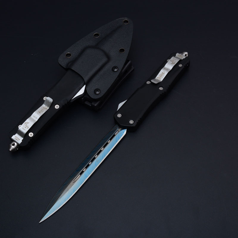 Microtech Venom Plus A07 AUTO OTF Knife 5.90" 440C Plain Blade, Zinc Aluminum Alloy Handles