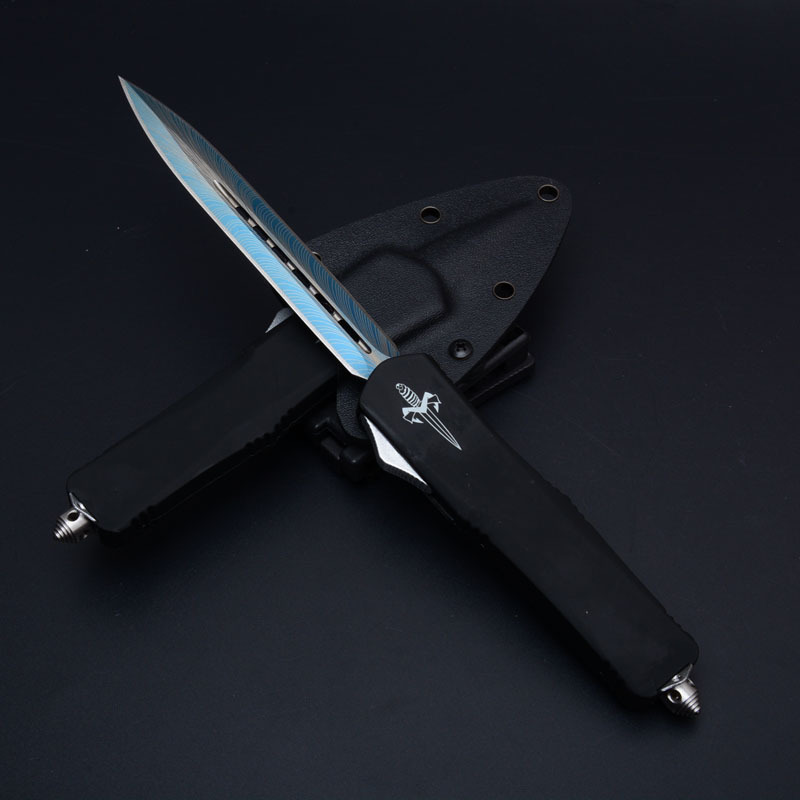 Microtech Venom Plus A07 AUTO OTF Knife 5.90" 440C Plain Blade, Zinc Aluminum Alloy Handles