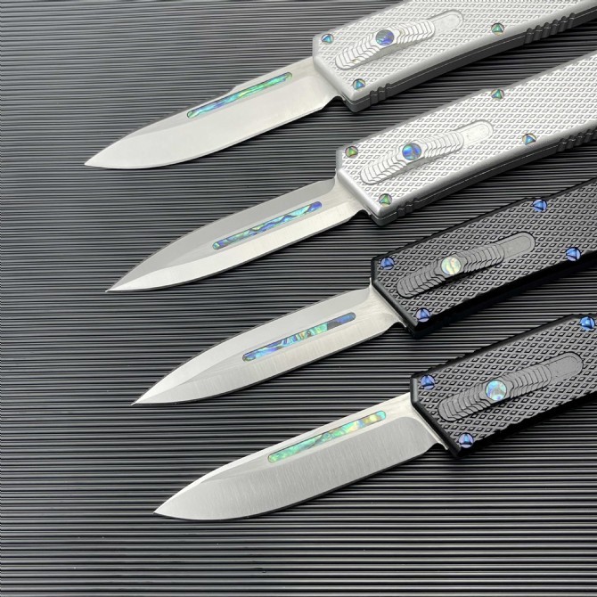 Microtech Cobra AUTO OTF Knife 3.54" D2 Dagger Blade, Aviation Aluminum Handles