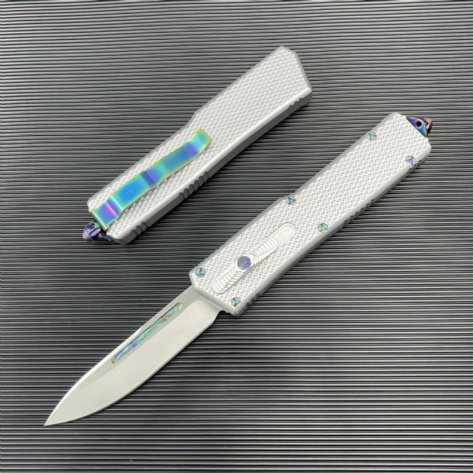 Microtech Cobra AUTO OTF Knife 3.54" D2 Dagger Blade, Aviation Aluminum Handles