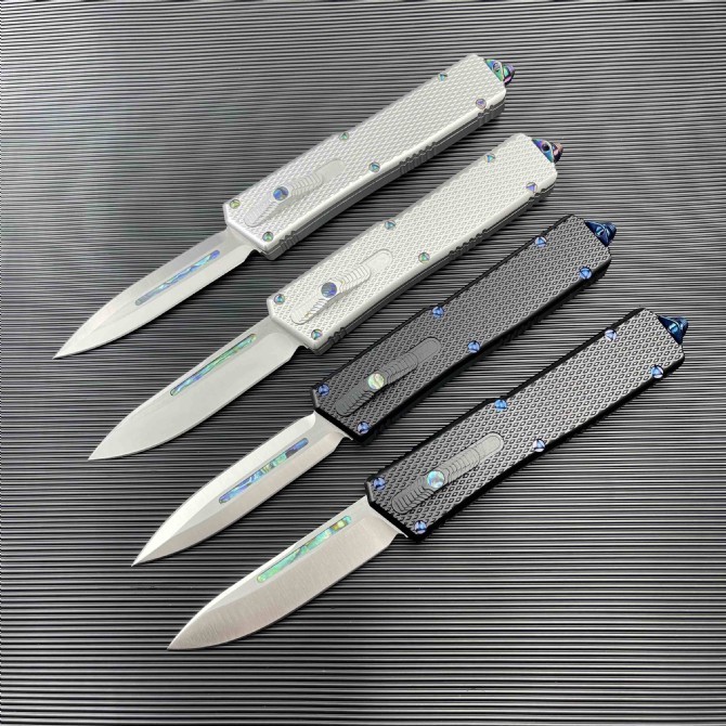 Microtech Cobra AUTO OTF Knife 3.54" D2 Dagger Blade, Aviation Aluminum Handles