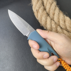 Benchmade Water Intersect 18050 Fixed Blade Knife 2.68" CPM-MagnaCut Drop Point Blade, TPV Blue Handle