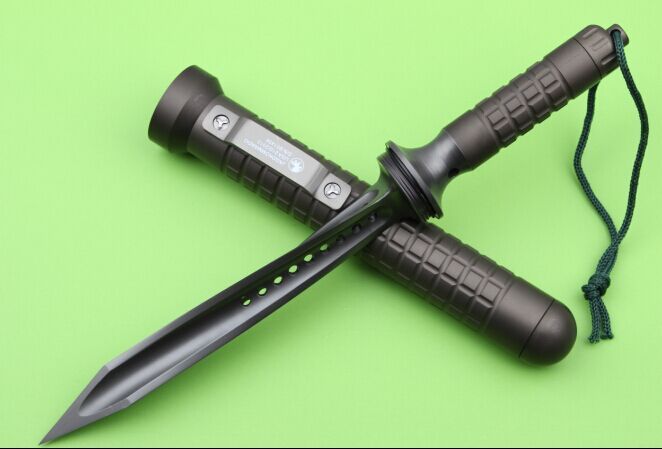 Microtech Marfione Jagdkommando Fixed Blade Knife 7.87" T6 Plain Blade, Aviation Aluminum Handles