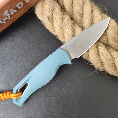 Benchmade Water Intersect 18050 Fixed Blade Knife 2.68" CPM-MagnaCut Drop Point Blade, TPV Blue Handle