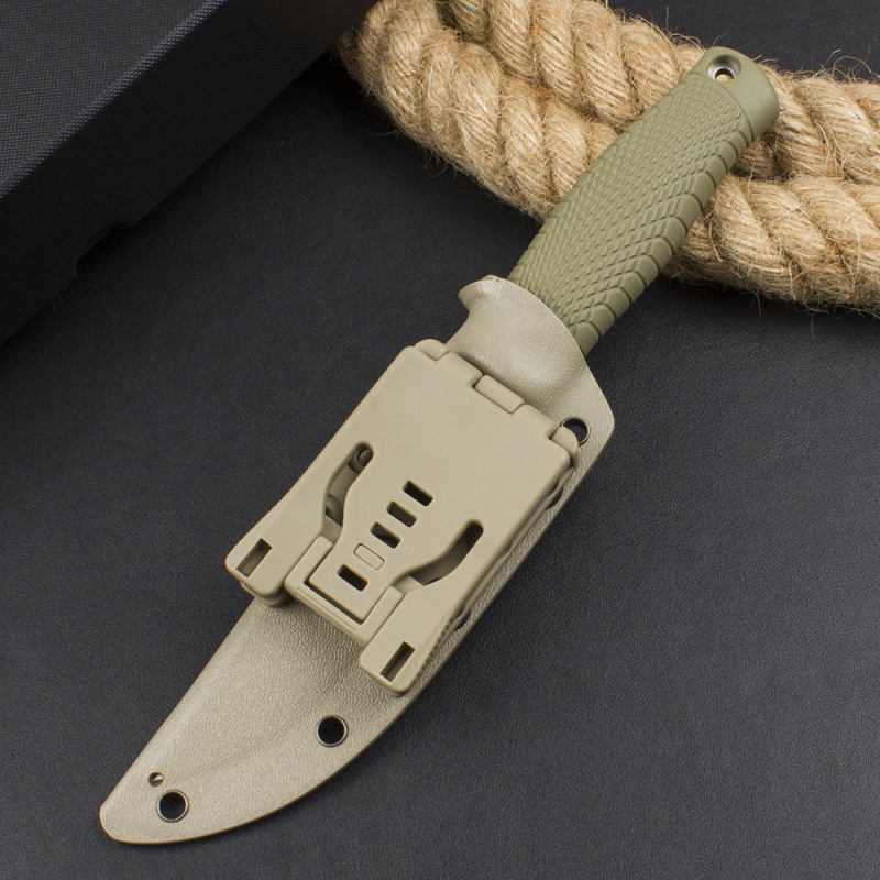 Benchmade Survival Fixed Blade Knife 5.19" 14c28N Drop Point Blade, Kraton Handles