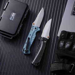 Benchmade Water Adira Folding Knife 3.50" CPM-MagnaCut Stonewashed Drop Point Blade, Grivory Handles - 18060