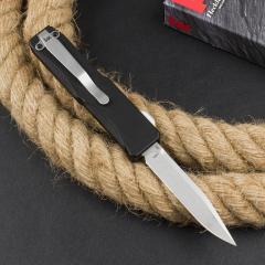 Benchmade HK 14800 AUTO OTF Knife 3.22" CPM-D2 Drop Point Plain Blade, T6 Handles