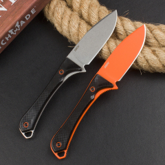 Benchmade 15201OR Altitude Fixed Blade Knife 3.08" CPM-S90V Orange DLC Drop Point, Santoprene Handles