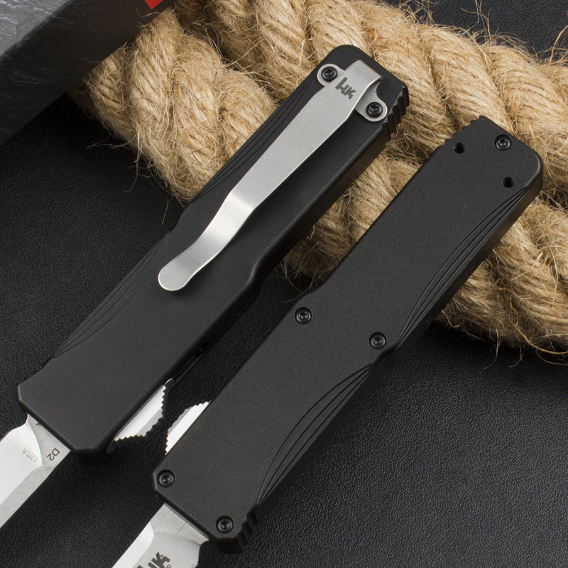 Benchmade HK 14800 AUTO OTF Knife 3.22" CPM-D2 Drop Point Plain Blade, T6 Handles