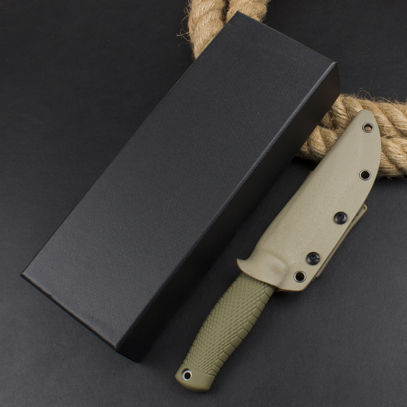 Benchmade Survival Fixed Blade Knife 5.19" 14c28N Drop Point Blade, Kraton Handles
