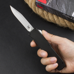 Benchmade HK 14800 AUTO OTF Knife 3.22" CPM-D2 Drop Point Plain Blade, T6 Handles