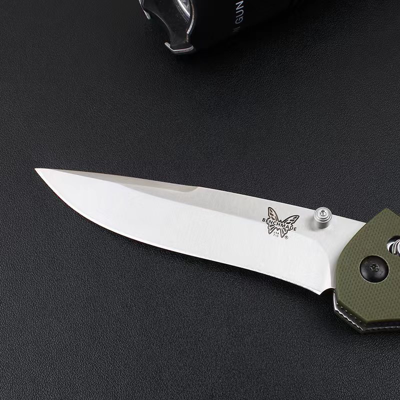 Benchmade 710FE Seven | Ten Axis Folding Knife 3.93" GB-D2 Drop Point Blade, Black G10 Handles