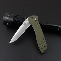 Benchmade 710FE Seven | Ten Axis Folding Knife 3.93" GB-D2 Drop Point Blade, Black G10 Handles
