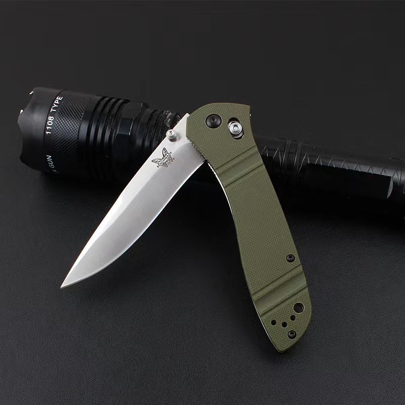 Benchmade 710FE Seven | Ten Axis Folding Knife 3.93" GB-D2 Drop Point Blade, Black G10 Handles