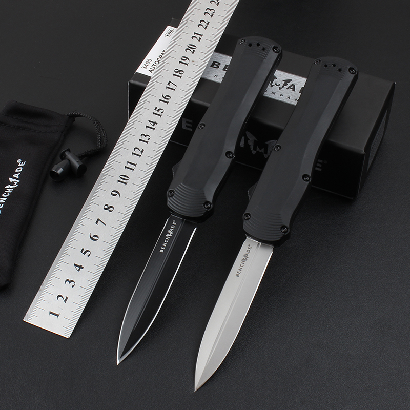 Benchmade 3400BK Autocrat AUTO OTF Knife 3.54" S30V Double Edge Dagger Blade, Zinc Aluminum Alloy Handles