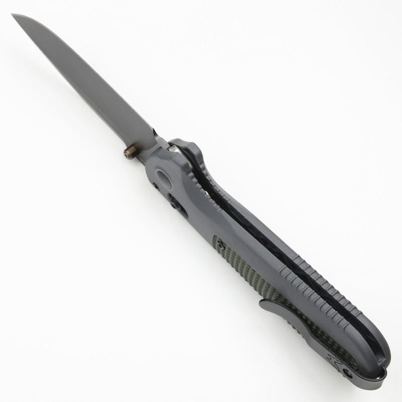 Benchmade Redoubt AXIS Folding Knife 3.54" CPM-D2 Plain Blade, Grivory Handles - 430BK