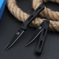 Benchmade 417BK Fact Folding Knife 3.85" S30V Black DLC Spear Point Blade, Grivory Handles