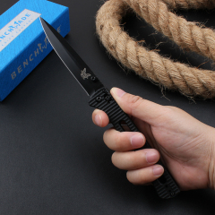 Benchmade 417BK Fact Folding Knife 3.85" S30V Black DLC Spear Point Blade, Grivory Handles