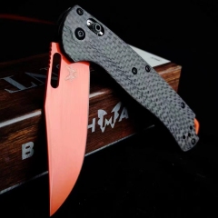 Benchmade Hunt Taggedout AXIS Folding Knife 3.46" CPM-154 Clip Point Blade, Carbon Fiber Handles - 15535