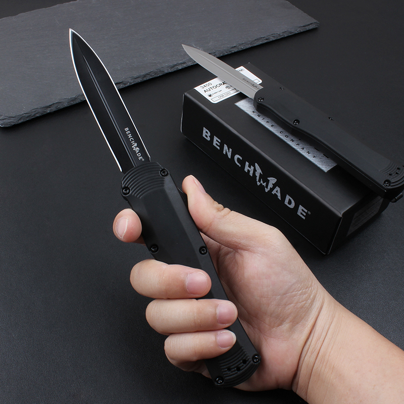 Benchmade 3400BK Autocrat AUTO OTF Knife 3.54" S30V Double Edge Dagger Blade, Zinc Aluminum Alloy Handles
