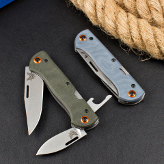Benchmade Weekender 2-Blade Folding Knife 2.75" Satin S30V Clip Point and Drop Point Blades, G10 Handles - 317