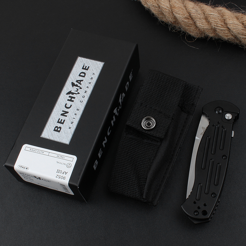 Benchmade AFO II AUTO Folding Knife 3.54" 154CM Tanto Blade, Aluminum Alloy Handles - 9052BK
