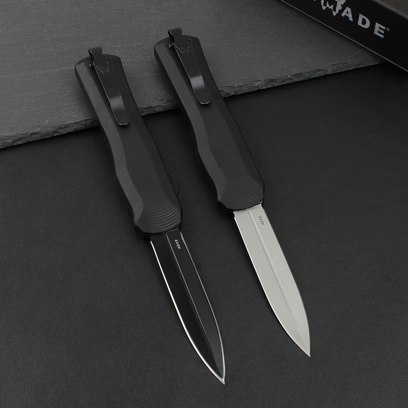 Benchmade 3400BK Autocrat AUTO OTF Knife 3.54" S30V Double Edge Dagger Blade, Zinc Aluminum Alloy Handles