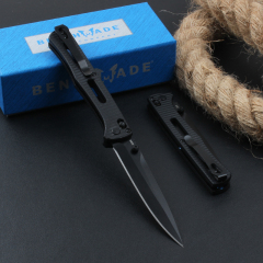 Benchmade 417BK Fact Folding Knife 3.85" S30V Black DLC Spear Point Blade, Grivory Handles
