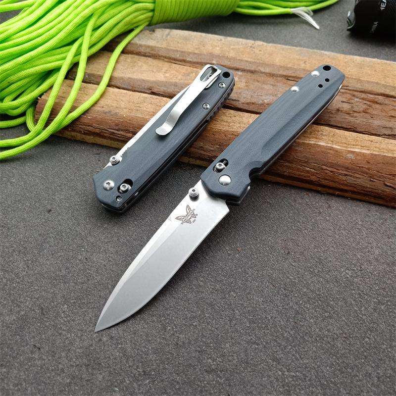 Benchmade 485BK Axis Folding Knife 3.34" M390 Drop Point Blade, Black G10 Handles